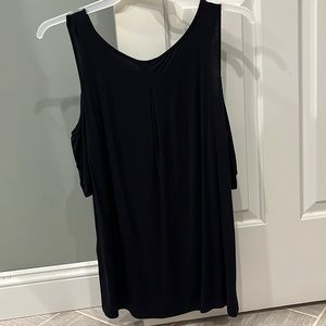 Cold shoulder black blouse